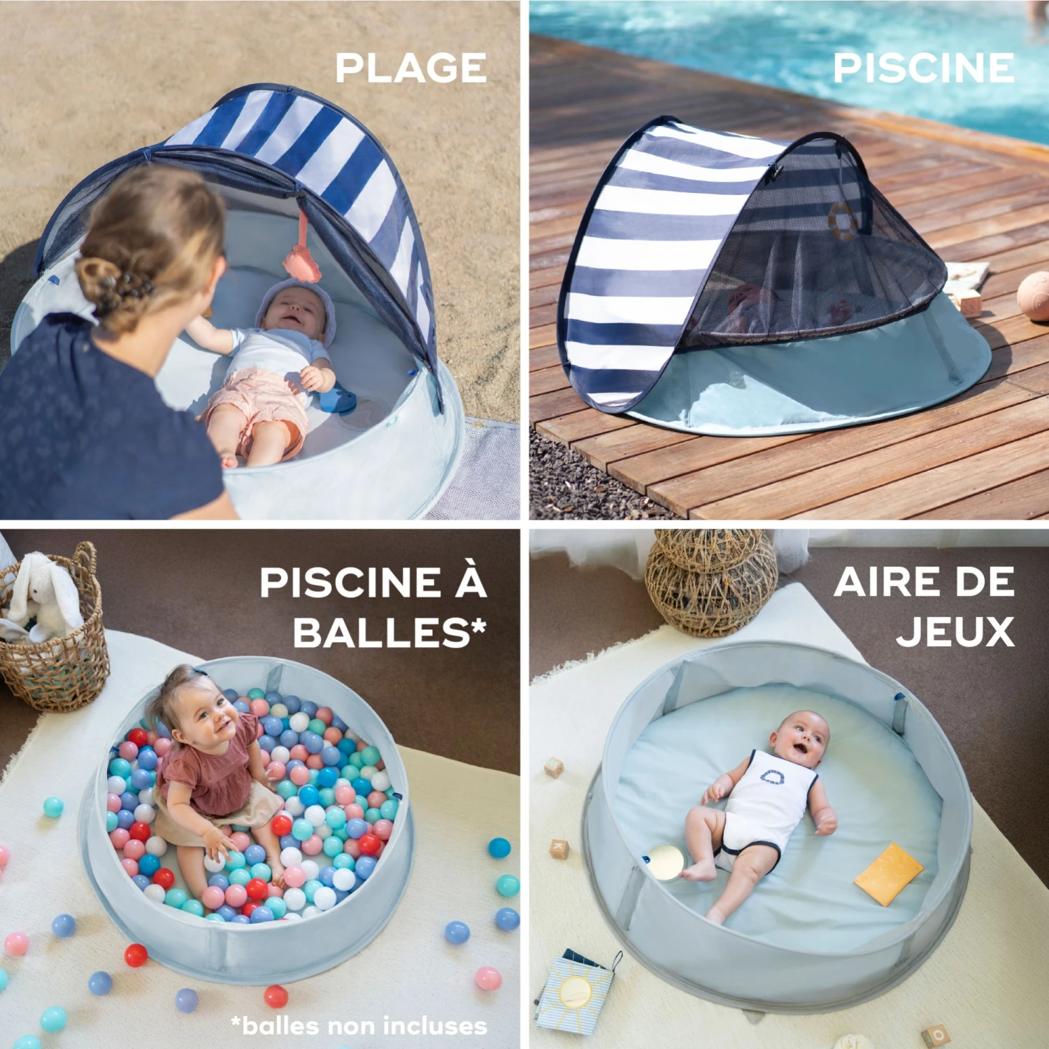 BabyMoov Tente De Jeux Anti-UV 3-en-1 Aquani Marinière 6 BabyMoov Tente De Jeux Anti-UV 3-en-1 Aquani Marinière – Image 4