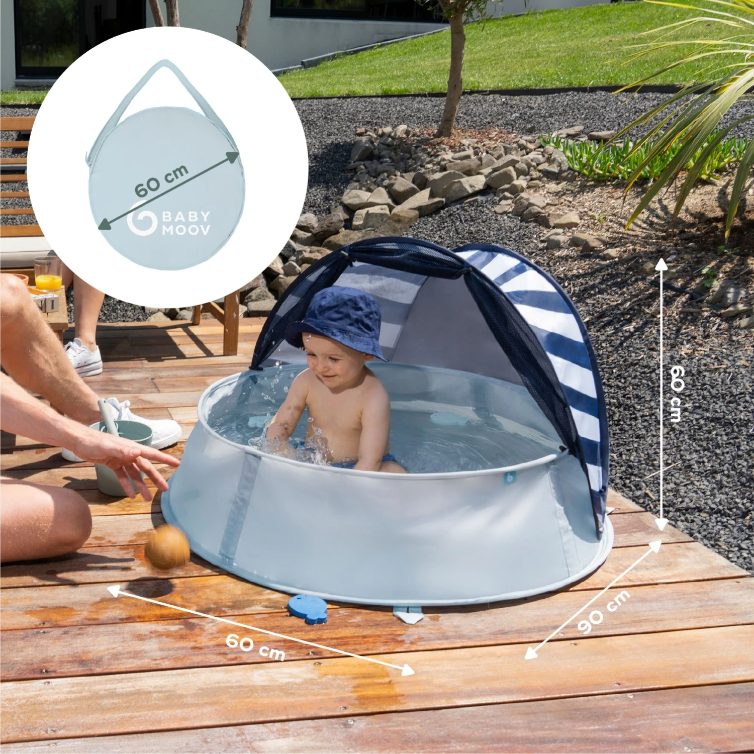 BabyMoov Tente De Jeux Anti-UV 3-en-1 Aquani Marinière 9 BabyMoov Tente De Jeux Anti-UV 3-en-1 Aquani Marinière – Image 7