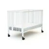 Lit Bébé Pliant Confort 60x120 Cm Blanc -Magasin Général Pour Enfants at4 lit bebe pliant a roulettes 60x120 confort blanc at4 OA