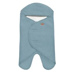 Beaba Couverture Babynomade Double Polaire 0-6 Mois Bleu Baltique Blanc