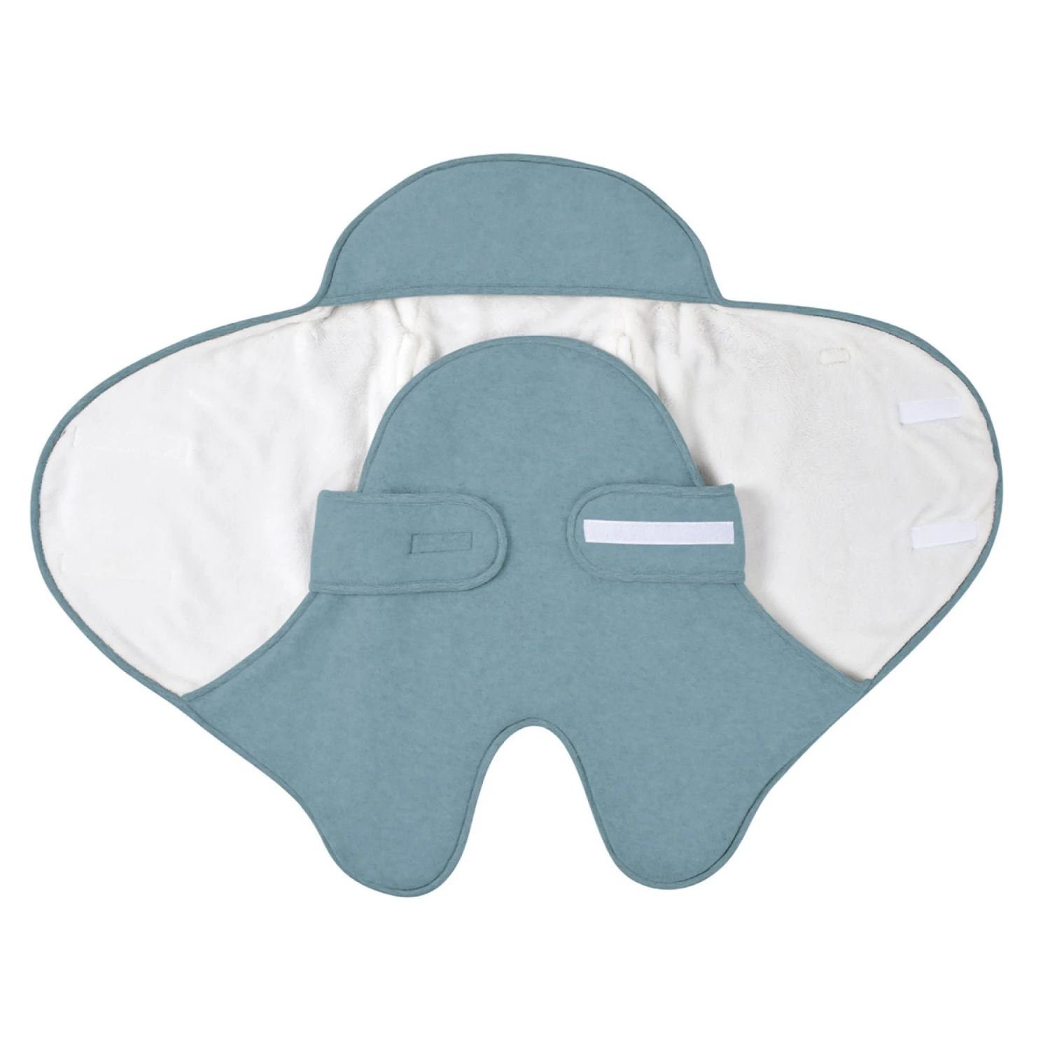 Beaba Couverture Babynomade Double Polaire 0-6 Mois Bleu Baltique Blanc 4 Beaba Couverture Babynomade Double Polaire 0-6 Mois Bleu Baltique Blanc – Image 2