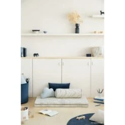 Matelas De Sol Bebop Blue Thin Stripes Natural 18 Matelas De Sol Bebop Blue Thin Stripes Natural -Magasin Général Pour Enfants bebop foldable mattress 100x100 nobodinoz 303576 OH