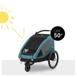 HAUCK Pare Soleil Pour Remorque De Vélo Dryk Duo Black 8 HAUCK Pare Soleil Pour Remorque De Vélo Dryk Duo Black -Magasin Général Pour Enfants bike trailer sunshade black hauck OC