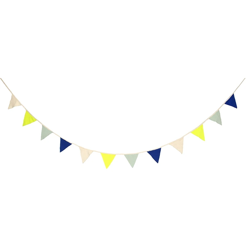 Meri-Meri Guirlande Fanions Bleus Tricotés 3 Meri-Meri Guirlande Fanions Bleus Tricotés