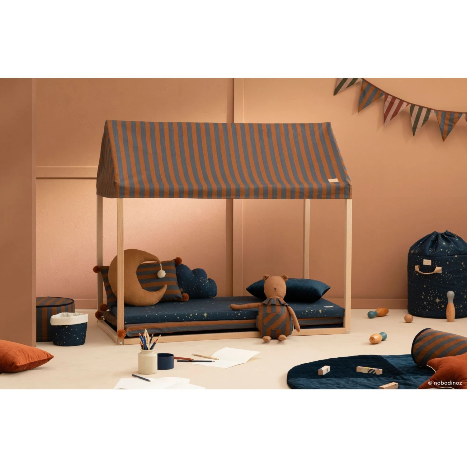 Cabane Majestic Blue Brown Stripes 5 Cabane Majestic Blue Brown Stripes – Image 3