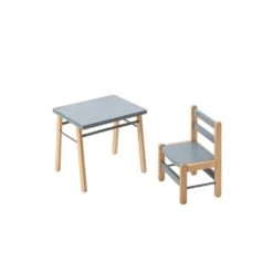 Petite Chaise Basse Enfant Louise Hybride Bleu Gris -Magasin Général Pour Enfants chaise basse louise hybride bleu gris combelle 367689 OF