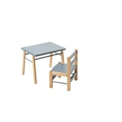 Petite Chaise Basse Enfant Louise Hybride Bleu Gris -Magasin Général Pour Enfants chaise basse louise hybride bleu gris combelle 367689 OG