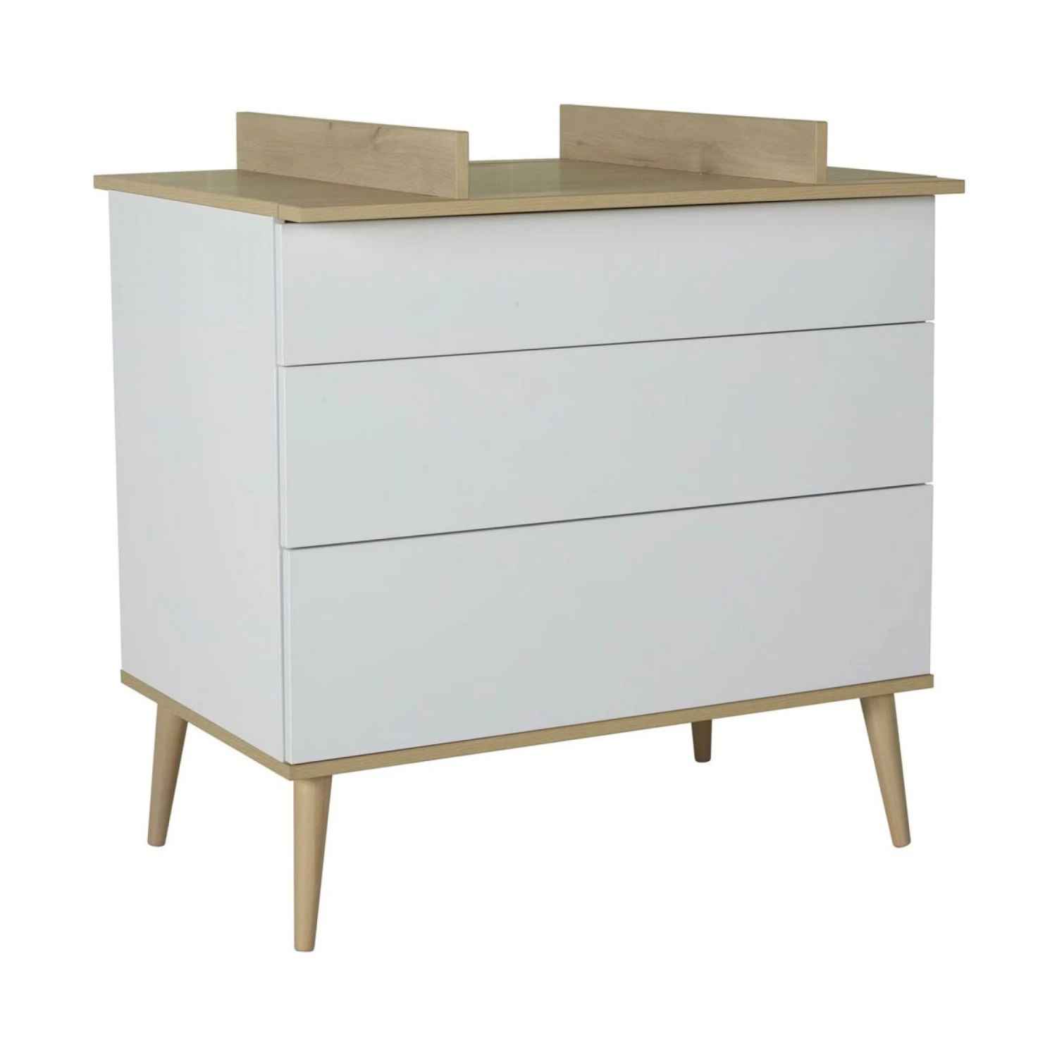 Chambre Duo Lit Bébé 70x140 Cm + Commode Avec Plan à Langer Flow White & Oak 5 Chambre Duo Lit Bébé 70x140 Cm + Commode Avec Plan à Langer Flow White & Oak – Image 3