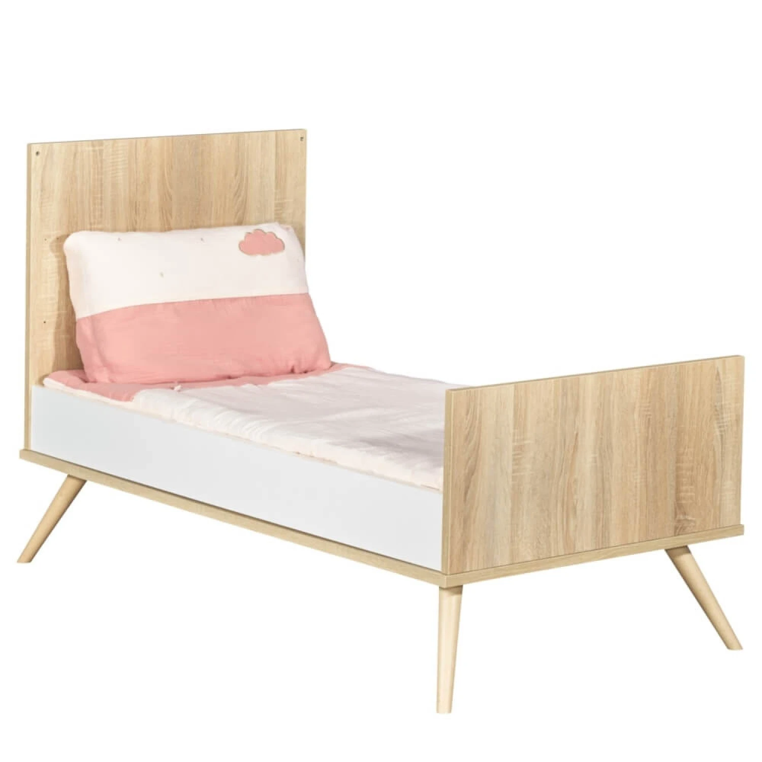 Chambre Duo Lit évolutif Bébé Little Big Bed 70x140 Cm + Commode Seventies Rose 8 Chambre Duo Lit évolutif Bébé Little Big Bed 70x140 Cm + Commode Seventies Rose – Image 6