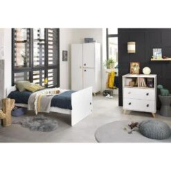 Chambre Duo Lit évolutif Bébé Combiné 60x120 Cm En 90x190 Cm + Armoire Oslo Goutte 19 Chambre Duo Lit évolutif Bébé Combiné 60x120 Cm En 90x190 Cm + Armoire Oslo Goutte -Magasin Général Pour Enfants chambre lit combine armoire oslo goutte sauthon meubles OI