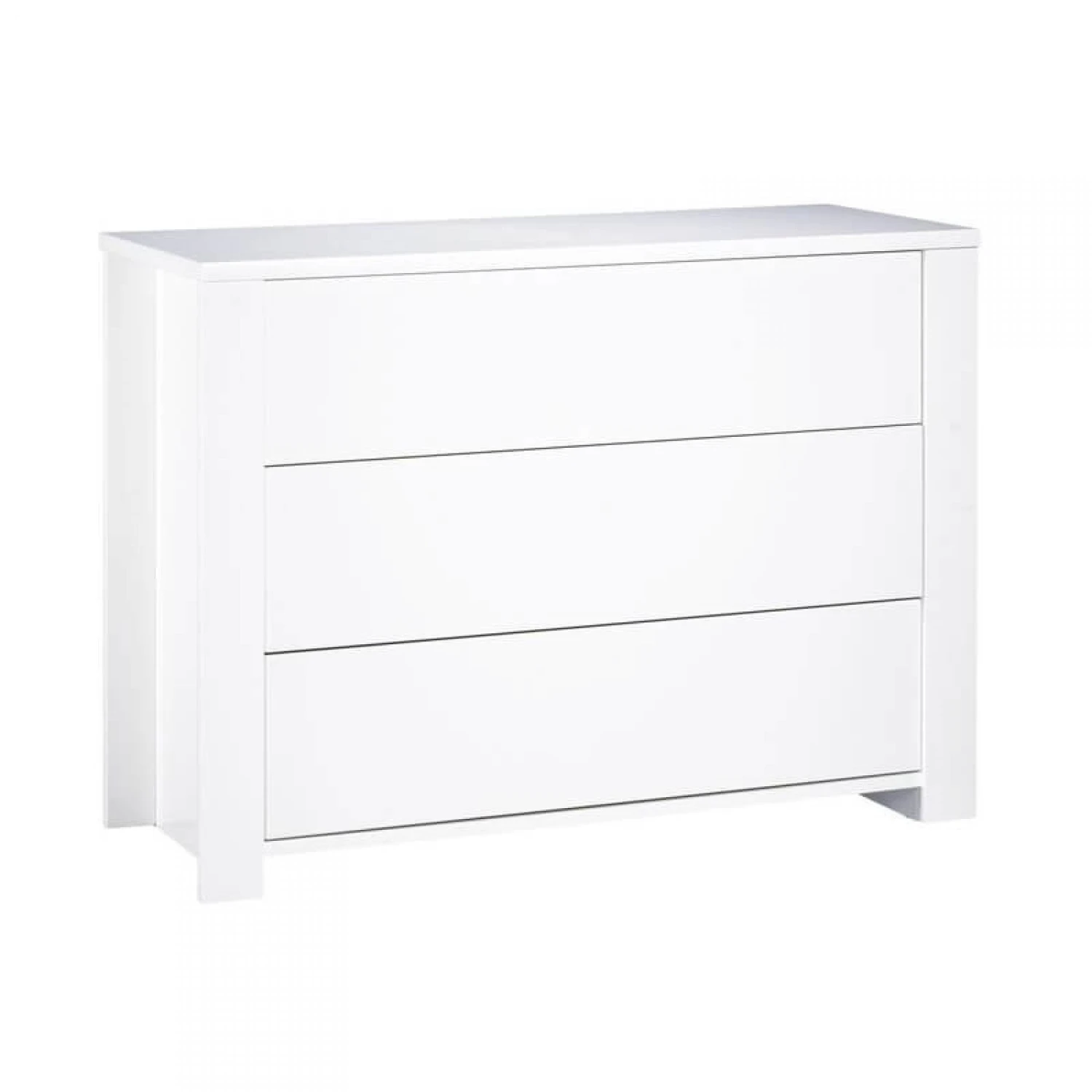 Chambre Trio Lit 60x120 Cm + Armoire + Commode Loft Blanc 6 Chambre Trio Lit 60x120 Cm + Armoire + Commode Loft Blanc – Image 4