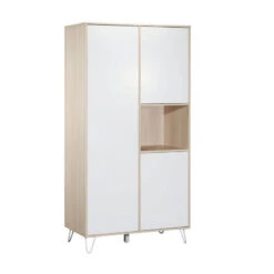Chambre Trio Lit évolutif Bébé Little Big Bed 70x140 Cm + Armoire + Commode Happy -Magasin Général Pour Enfants chambre trio lit little big bed 140 x 70 commode armoire happy sauthon meubles OD