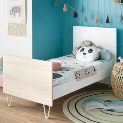 Chambre Trio Lit évolutif Bébé Little Big Bed 70x140 Cm + Armoire + Commode Happy -Magasin Général Pour Enfants chambre trio lit little big bed 140 x 70 commode armoire happy sauthon meubles ON