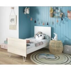 Chambre Trio Lit évolutif Bébé Little Big Bed 70x140 Cm + Armoire + Commode Happy -Magasin Général Pour Enfants chambre trio lit little big bed 140 x 70 commode armoire happy sauthon meubles OP