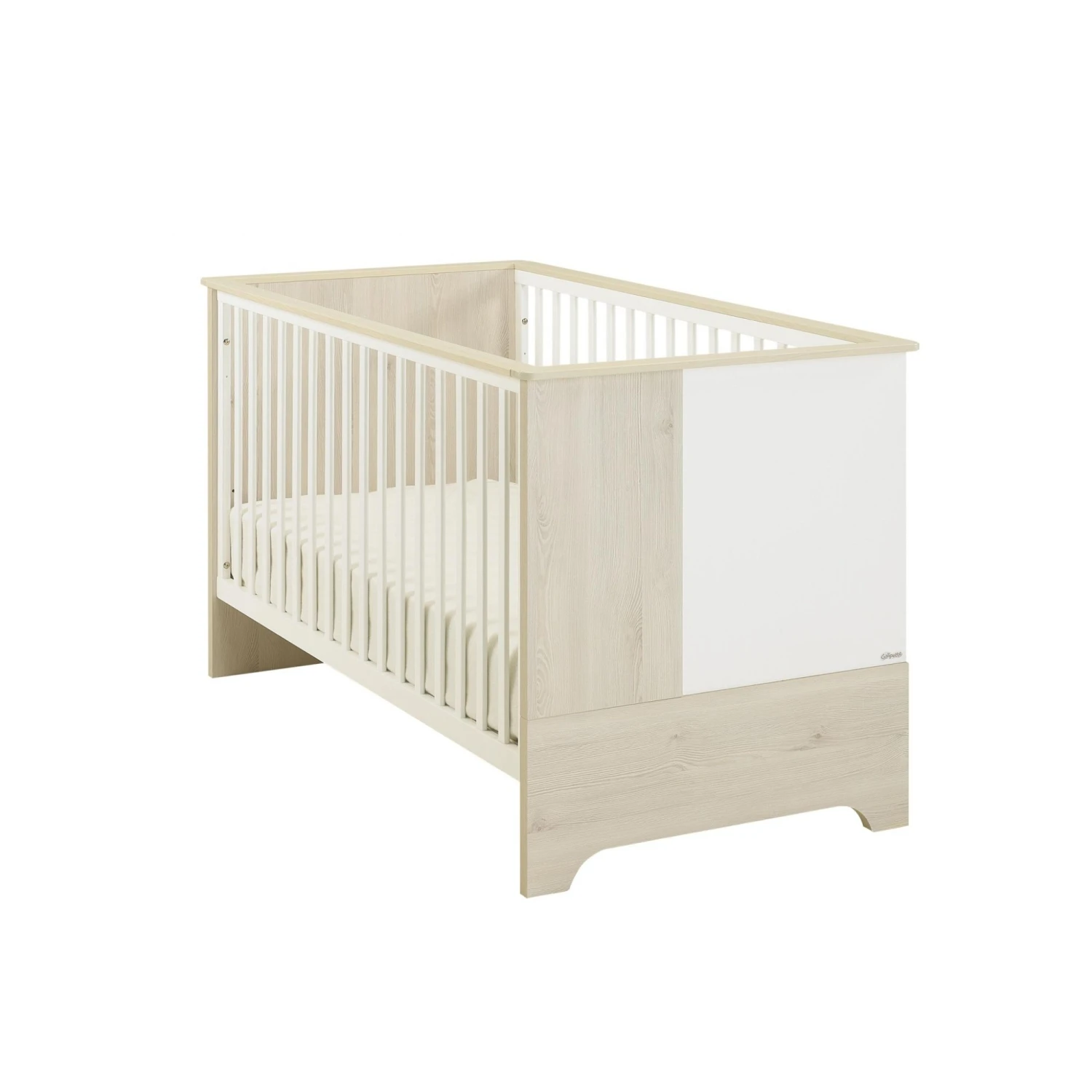 Chambre Trio Lit 70x140 Cm + Armoire + Commode Sacha Pin Blanchi 4 Chambre Trio Lit 70x140 Cm + Armoire + Commode Sacha Pin Blanchi – Image 2