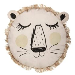 Coussin Enfant Lion à Franges