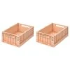 Liewood Lot De 2 Boîtes De Rangement Weston Taille M Tuscany Rose -Magasin Général Pour Enfants cuddle care storage weston storage box m 2 pack lw146772074 tuscany rose one size liewood noos 2201 liewood OA