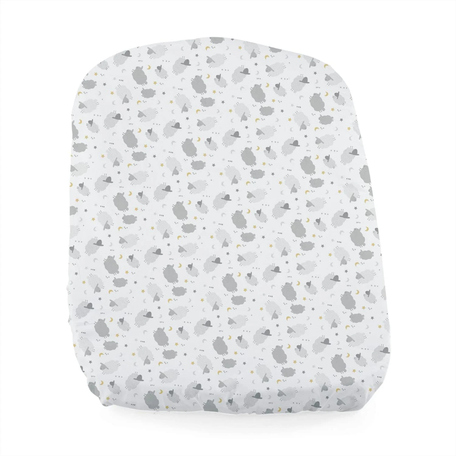 CHICCO Lot De 2 Draps Housses Next2Me Forever Grey Sheep 4 CHICCO Lot De 2 Draps Housses Next2Me Forever Grey Sheep – Image 2