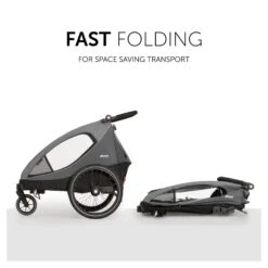 HAUCK Remorque De Vélo Dryk Duo Grey 24 HAUCK Remorque De Vélo Dryk Duo Grey -Magasin Général Pour Enfants dryk duo grey hauck OF