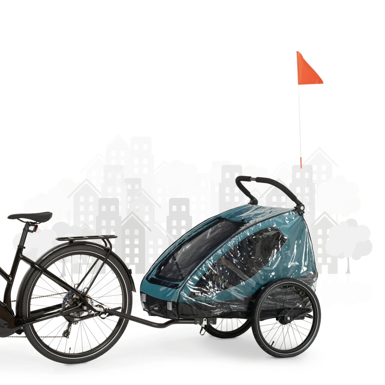 HAUCK Habillage Pluie Remorque De Vélo Dryk Duo 4 HAUCK Habillage Pluie Remorque De Vélo Dryk Duo – Image 2