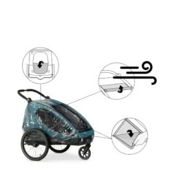 HAUCK Habillage Pluie Remorque De Vélo Dryk Duo 11 HAUCK Habillage Pluie Remorque De Vélo Dryk Duo -Magasin Général Pour Enfants dryk duo raincover hauck OE