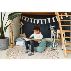 Jollein Fauteuil Enfant Beanbag Ash Green -Magasin Général Pour Enfants fauteuil beanbag ash green jollein OD