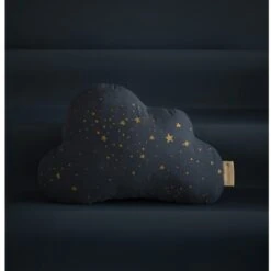 Coussin Nuage Coton Bio Gold Stella Night Blue 7 Coussin Nuage Coton Bio Gold Stella Night Blue -Magasin Général Pour Enfants gold stella midnight blue nobodinoz OC