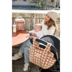 Organisateur De Poussette Terracotta Checks 13 Organisateur De Poussette Terracotta Checks -Magasin Général Pour Enfants hyde park stroller organizer 42x22x12 terracotta checks nobodinoz OF