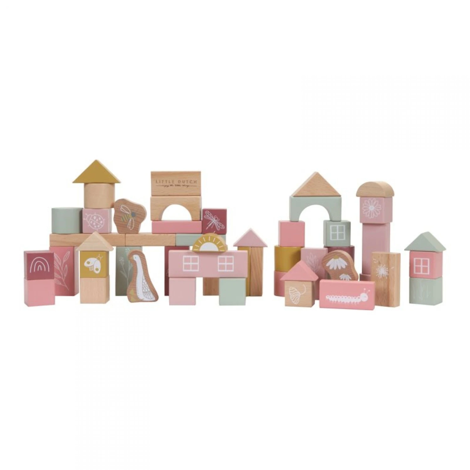 Little Dutch Blocs De Construction En Bois Pink 3 Little Dutch Blocs De Construction En Bois Pink