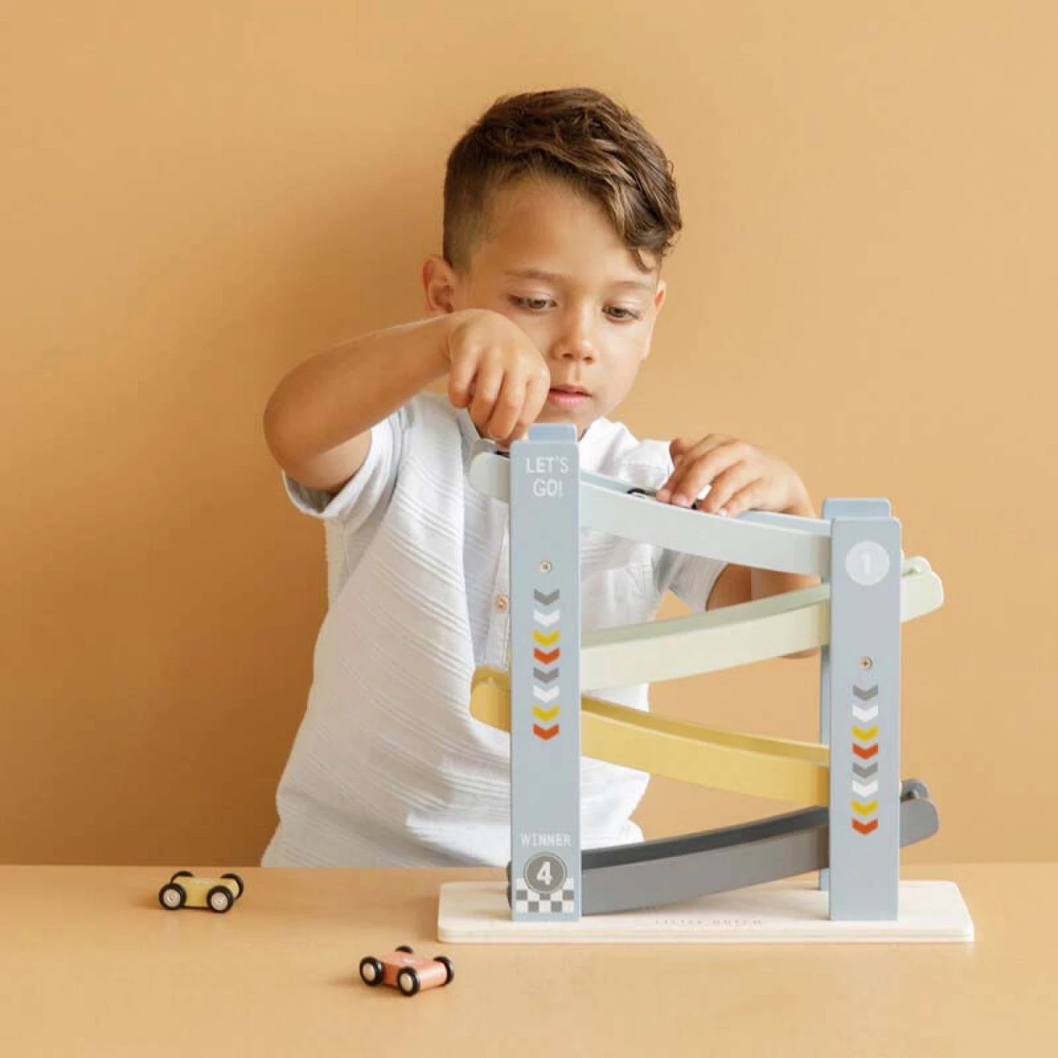 Little Dutch Circuit En Bois Blue Cars 4 Little Dutch Circuit En Bois Blue Cars – Image 2