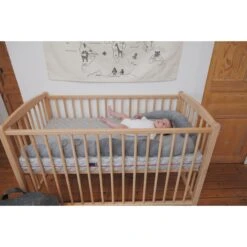 Lit En Bois 60x120 Cm Arthur Hybride Vieux Rose 27 Lit En Bois 60x120 Cm Arthur Hybride Vieux Rose -Magasin Général Pour Enfants lit arthur 60x120 avec roulettes sans barreaux amovilbles hybride vieux rose combelle OM