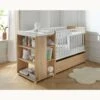 Lit évolutif Bébé Combiné 60x120 Cm En 90x190 Cm Nova Blanc Lin -Magasin Général Pour Enfants lit combine 120x60 evolutif en 90x190 nova blanc lin sauthon meubles OA