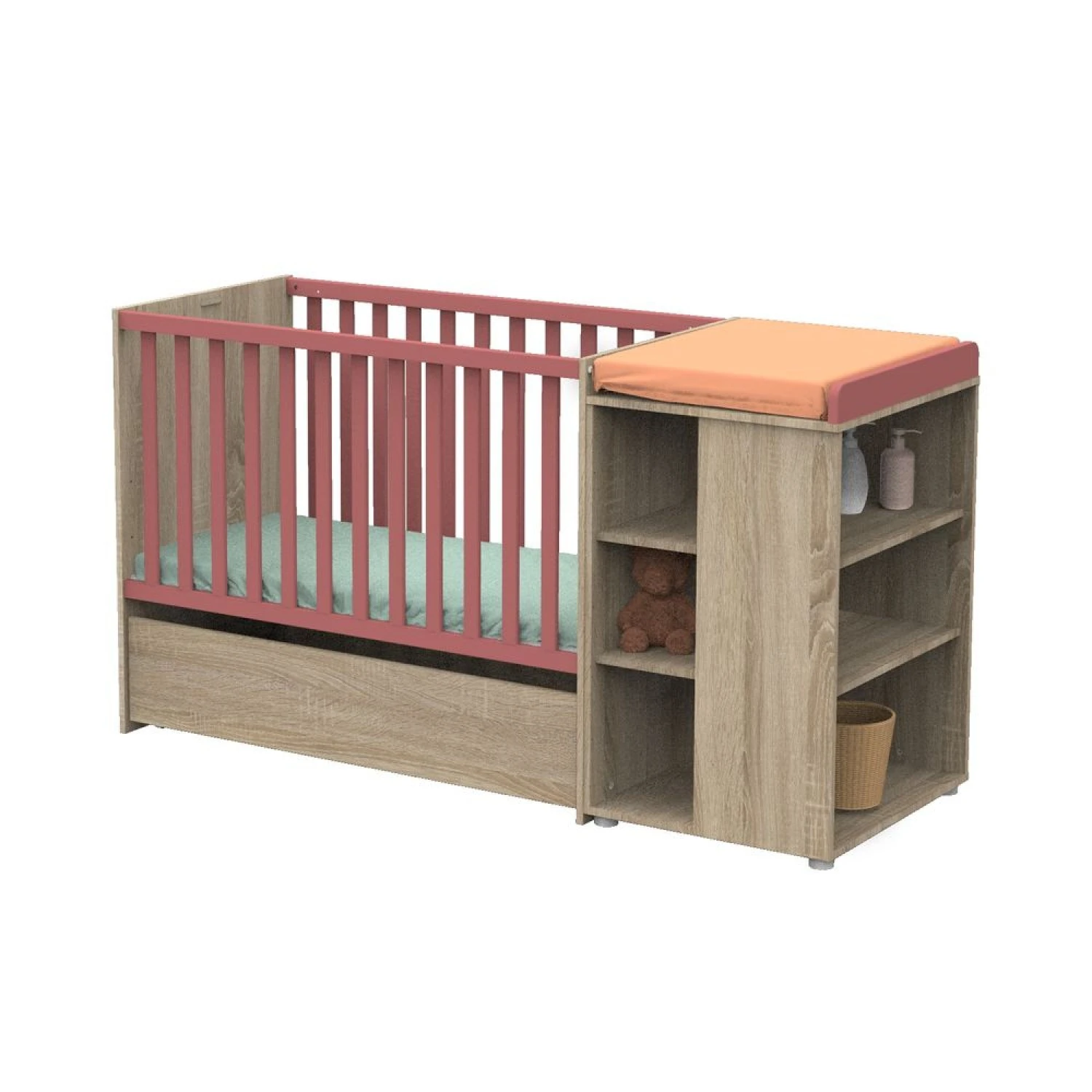 Lit évolutif Bébé Combiné 60x120 Cm En 90x190 Cm Nova Rose Canyon 8 Lit évolutif Bébé Combiné 60x120 Cm En 90x190 Cm Nova Rose Canyon – Image 6