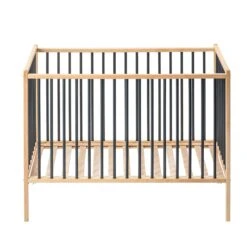 Lit En Bois 60x120 Cm Rémi Anthracite -Magasin Général Pour Enfants lit remi 60x120 combelle OE