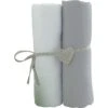 Lot De 2 Draps Housse 50x83 Cm Blanc Et Gris -Magasin Général Pour Enfants lot 2 draps housse 83x50cm berceau bio blancgris jersey carde 130grm 100co b babycalin OA