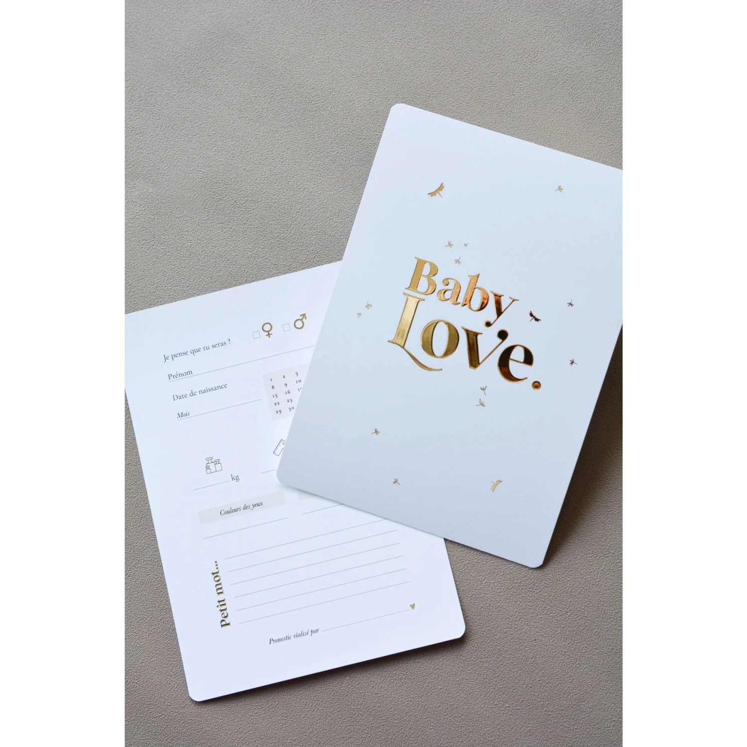 Lot De 10 Cartes De Pronostics Babyshower 5 Lot De 10 Cartes De Pronostics Babyshower – Image 3