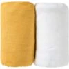Lot De 2 Draps Housse 70x140 Cm Blanc Et Moutarde 1 Lot De 2 Draps Housse 70x140 Cm Blanc Et Moutarde -Magasin Général Pour Enfants lot de 2 draps housse 70x140x17cm moutarde blanc jersey coton carde 130grm 100 coton babycalin OA