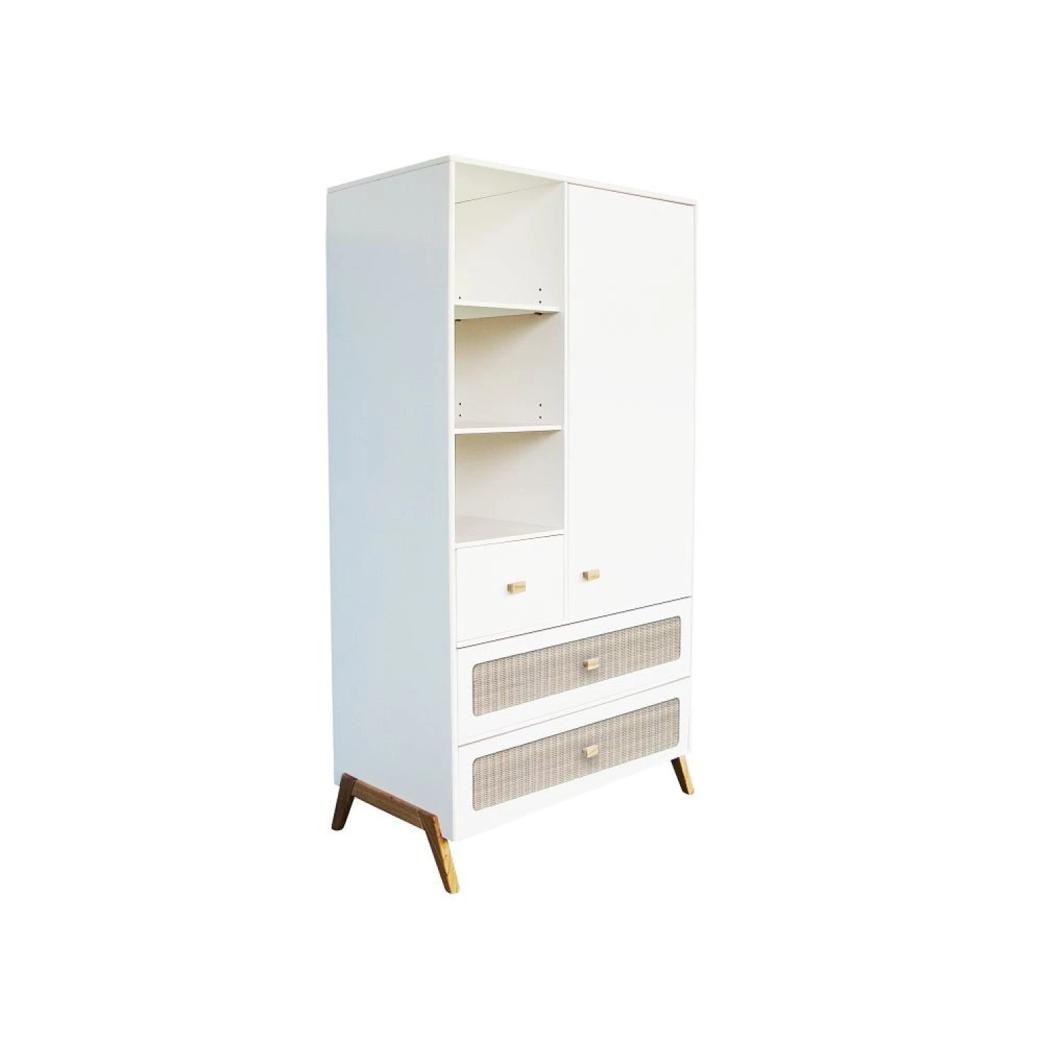 Armoire Marélia Tressage Rotin Neige 3 Armoire Marélia Tressage Rotin Neige