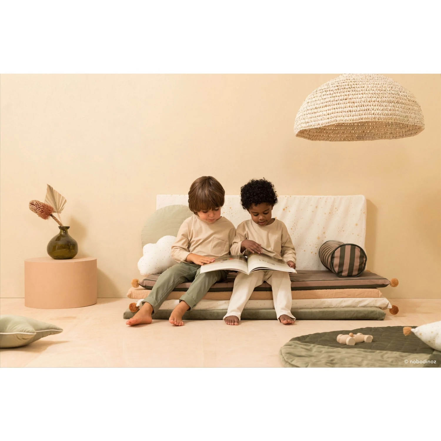 Matelas De Sol Majestic Bio Taupe Stripes Natural 6 Matelas De Sol Majestic Bio Taupe Stripes Natural – Image 4