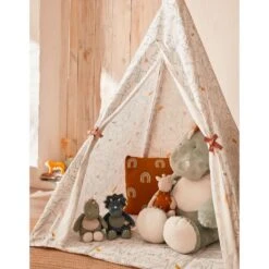 Tipi Avec Tapis De Jeu Beige -Magasin Général Pour Enfants mixmatch mm21 tipi tapis dino mixmatch beige noukies OB