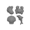 Scrunch Set De 4 Moules De Plage Gris -Magasin Général Pour Enfants moules de sable gris OA