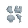 Scrunch Set De 4 Moules De Plage Bleu Clair
