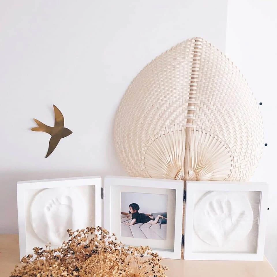 Cadre Empreinte Bébé 3 Volets My Baby Style Gris 4 Cadre Empreinte Bébé 3 Volets My Baby Style Gris – Image 2