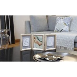 Cadre Empreinte Bébé 3 Volets My Baby Touch Bois Cérusé 7 Cadre Empreinte Bébé 3 Volets My Baby Touch Bois Cérusé -Magasin Général Pour Enfants my baby touch bois ceruse cadre 3 volets remplace 34120108 baby art OC