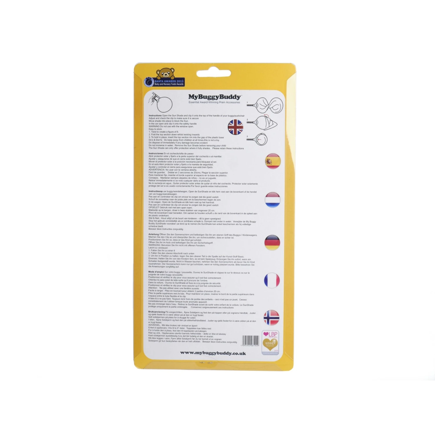 Ombrelle Poussette My Buggy Buddy Noir 8 Ombrelle Poussette My Buggy Buddy Noir – Image 6