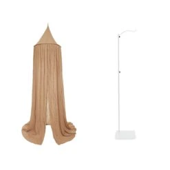 Jollein Pack Ciel De Lit Vintage 245 Cm Biscuit + Flèche De Lit Blanche