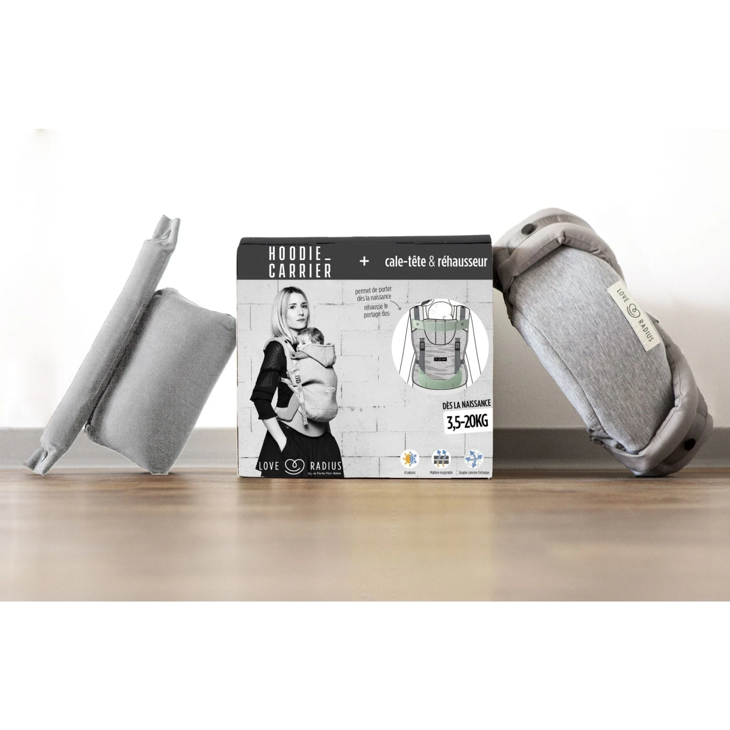 Pack évolution Porte Bébé Hoodiecarrier Gris Athlétique 6 Pack évolution Porte Bébé Hoodiecarrier Gris Athlétique – Image 4