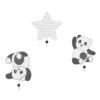 Lot De 3 Patères Panda Chao Chao 1 Lot De 3 Patères Panda Chao Chao -Magasin Général Pour Enfants pateres set de 3 panda sauthon OA