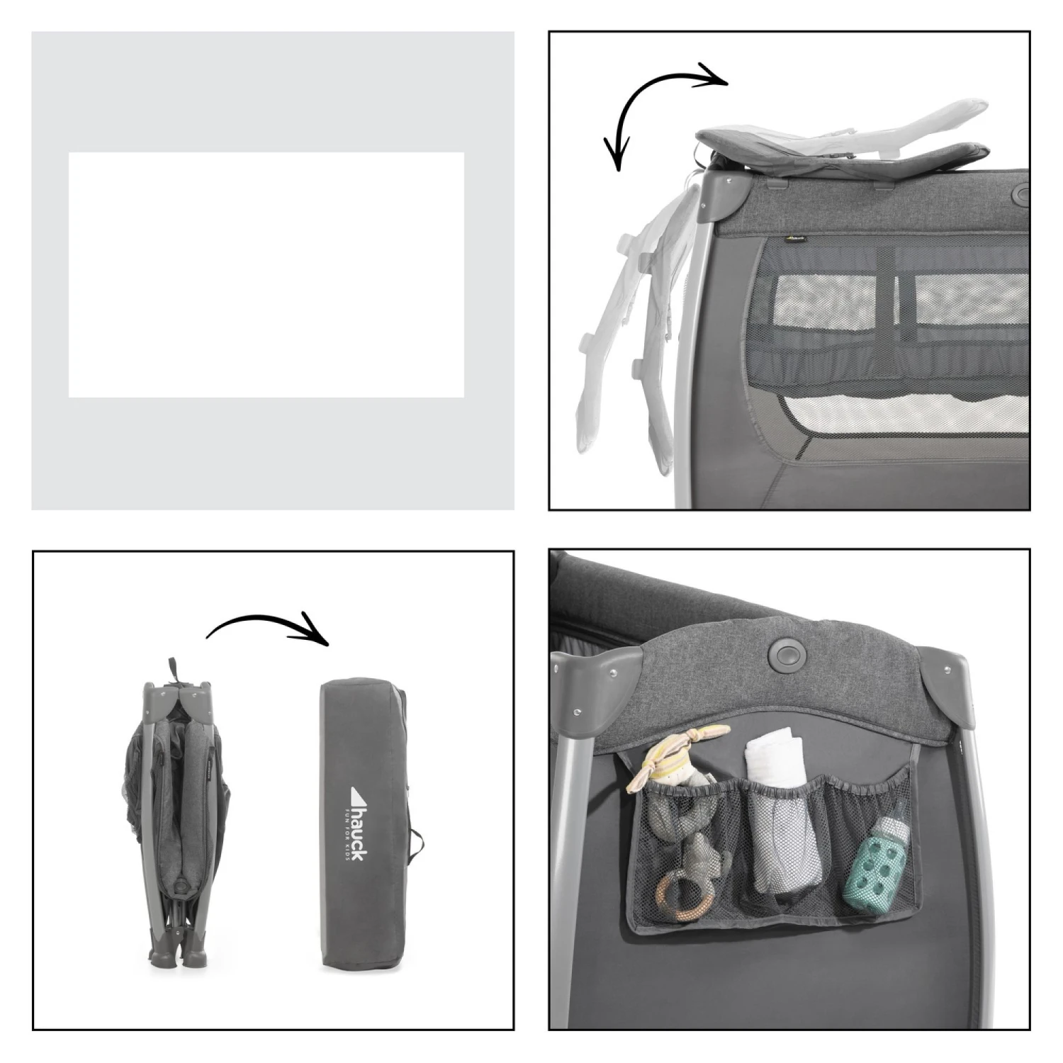 HAUCK Lit Parapluie 3 En 1 Sleep N Play Relax Center Mélange Charbon 6 HAUCK Lit Parapluie 3 En 1 Sleep N Play Relax Center Mélange Charbon – Image 4