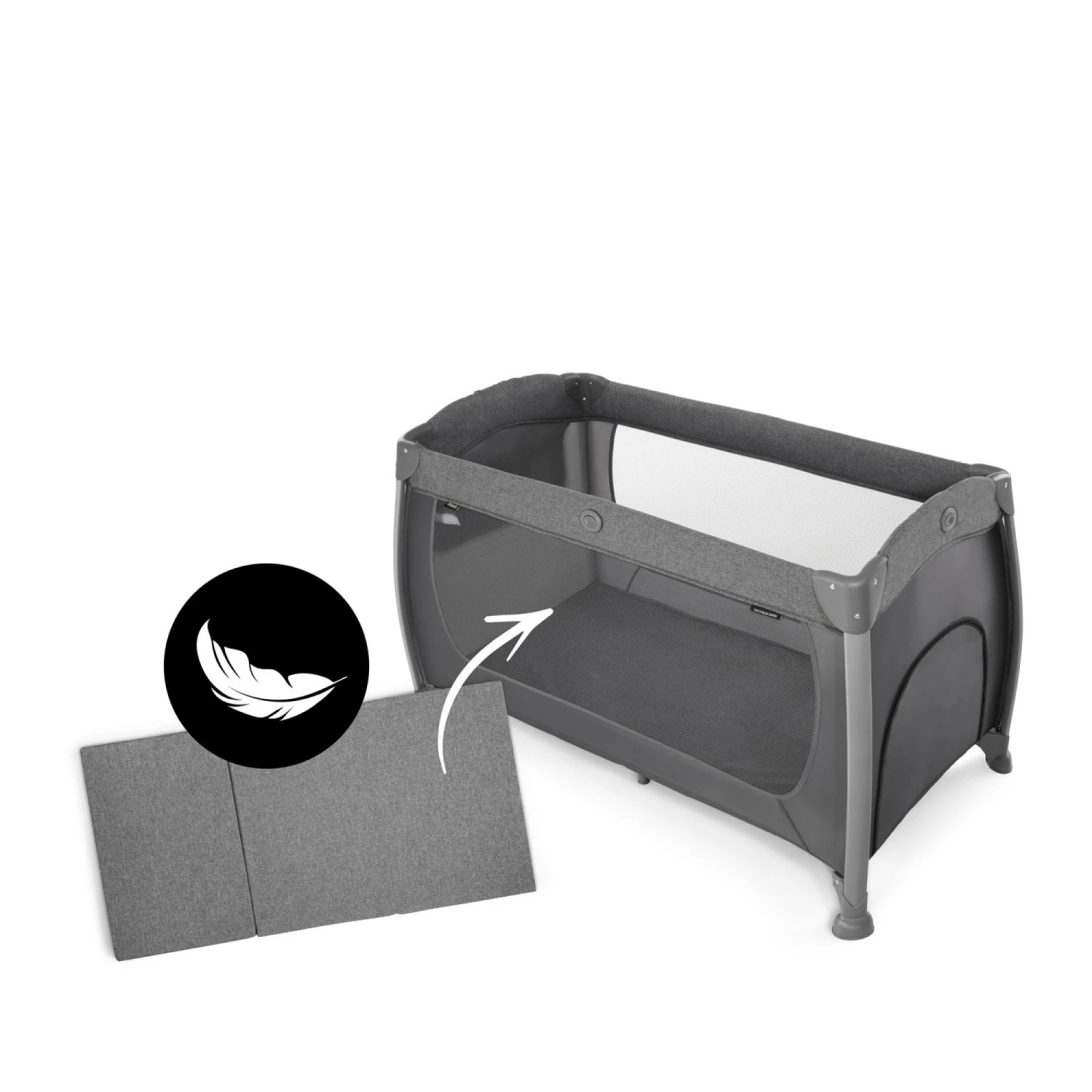 HAUCK Lit Parapluie 3 En 1 Sleep N Play Relax Center Mélange Charbon 7 HAUCK Lit Parapluie 3 En 1 Sleep N Play Relax Center Mélange Charbon – Image 5